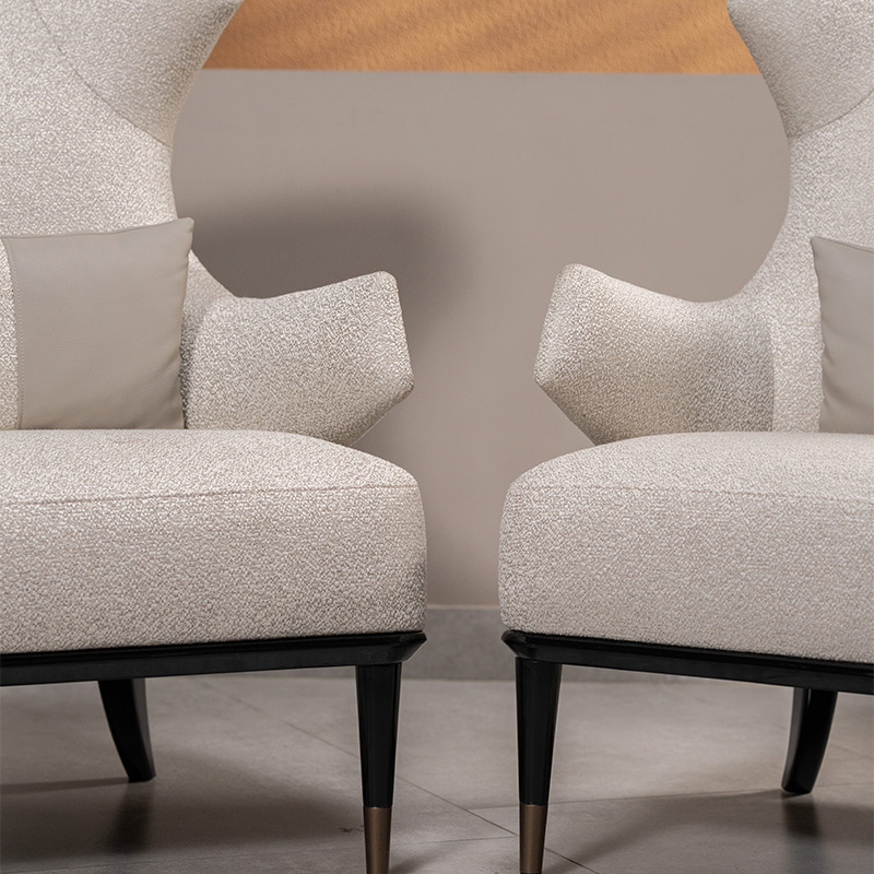 Two Seater White Sofa Setting - Image 5