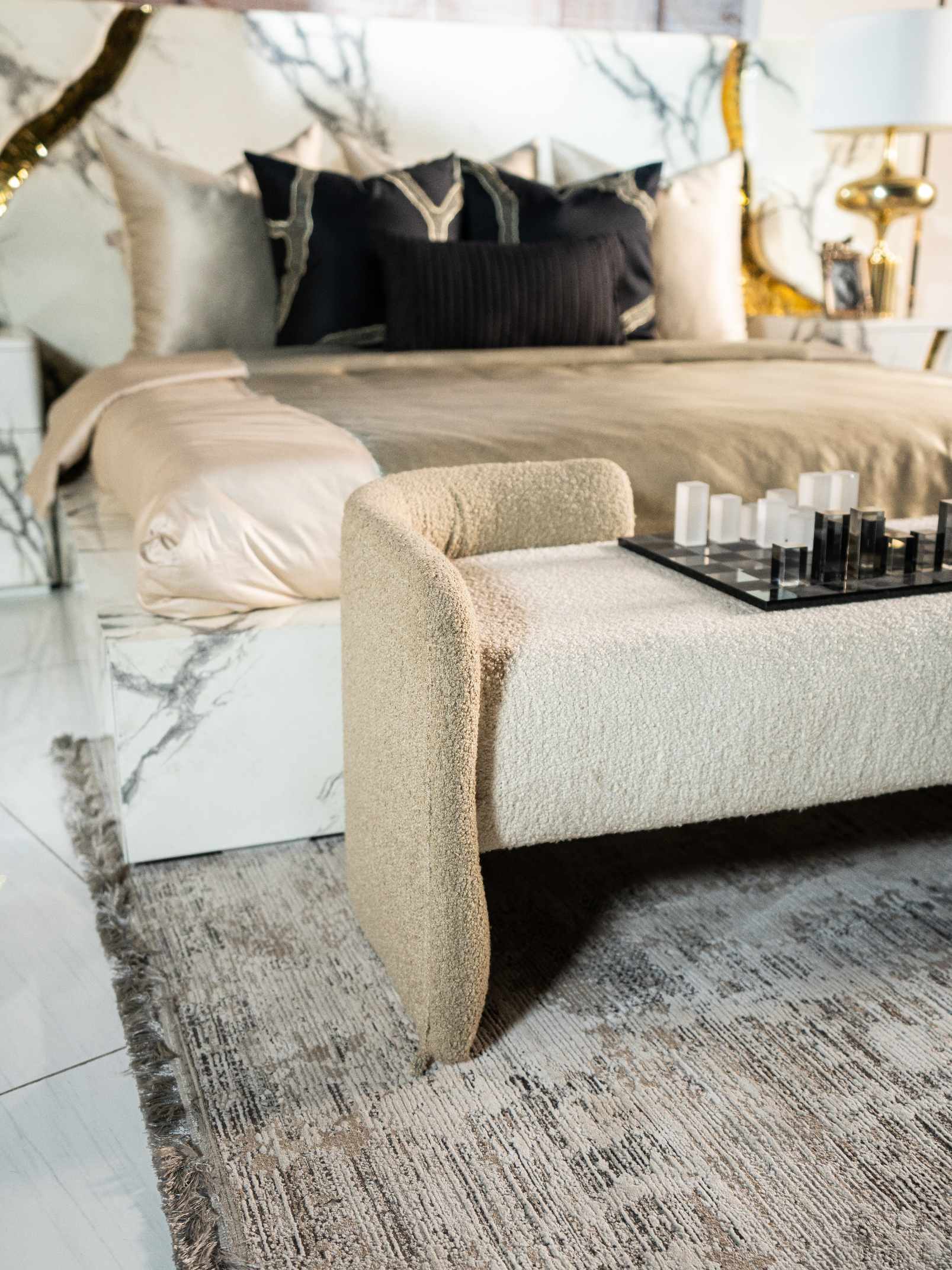 Modern White Bed - Image 3